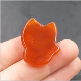 Natural Agate Chalcedony Fox Pendant Lucky Prosperous marriage Auspicious Amulet