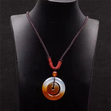Natural Agate Chalcedony Mother-child Buckle Pendant Jewelry