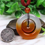Natural Agate Chalcedony Mother-child Buckle Pendant Jewelry