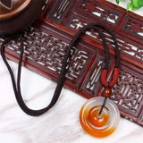 Natural Agate Chalcedony Mother-child Buckle Pendant Jewelry