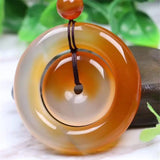 Natural Agate Chalcedony Mother-child Buckle Pendant Jewelry