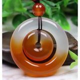 Natural Agate Chalcedony Mother-child Buckle Pendant Jewelry