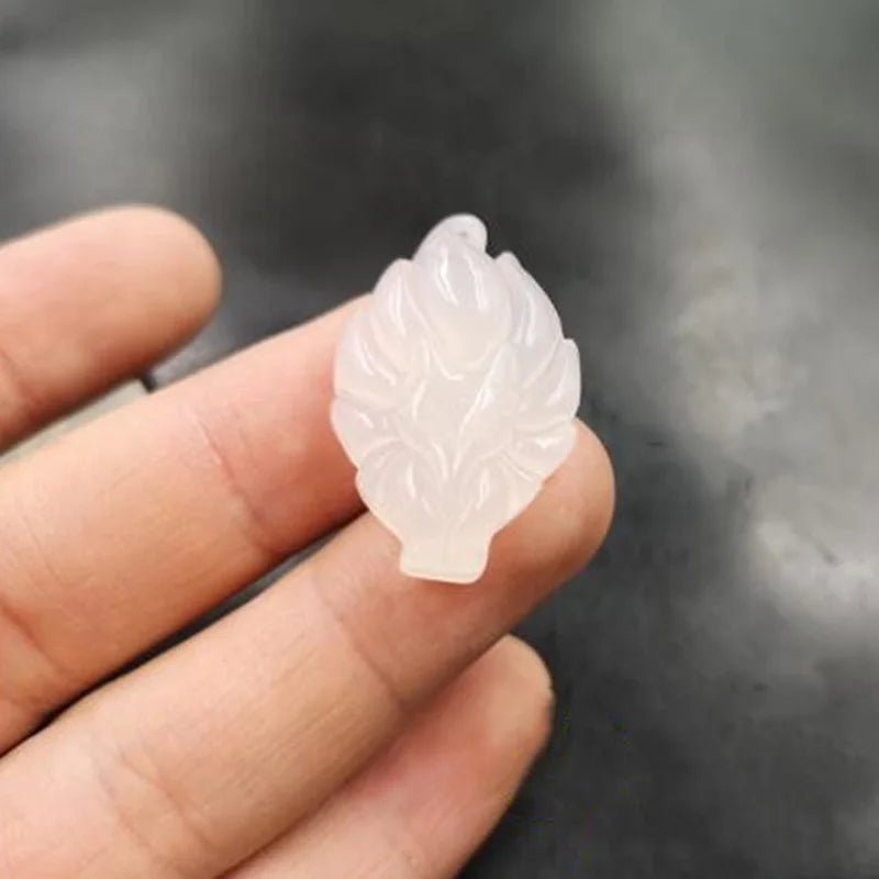 Agate Chalcedony Nine-Tailed Fox Pendant Multicolored Couple Necklace