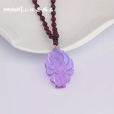 Agate Chalcedony 9 Tailed Fox Necklace