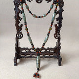 Natural Agate Chalcedony Old pearl Three eyes and Nine eyes Necklace Pendant