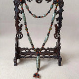 Natural Agate Chalcedony Old pearl Three eyes and Nine eyes Necklace Pendant