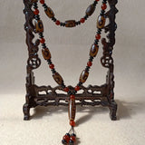 Natural Agate Chalcedony Old pearl Three eyes and Nine eyes Necklace Pendant