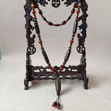 Natural Agate Chalcedony Old pearl Three eyes and Nine eyes Necklace Pendant