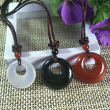 Agate Chalcedony Peace-Buckle Jade Pendant Lucky Amulet Pendant