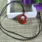 Agate Chalcedony Peace-Buckle Jade Pendant Lucky Amulet Pendant