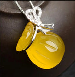 Agate Chalcedony Pendant Necklace 925 Silver Inlay Women Gift Water Drop