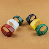 Natural Agate Chalcedony Ring Men Women Jade Pendant Jewelry Gift