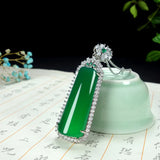 Agate Chalcedony Square Pendant Necklace for Women