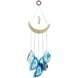 Stained Agate Slices Wind Chimes Hanging Ornaments 15-19 Inch