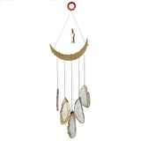 Stained Agate Slices Wind Chimes Hanging Ornaments 15-19 Inch