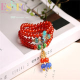 Agate Crystal Multilayer Tassel Bracelet Women Jewelry