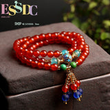Agate Crystal Multilayer Tassel Bracelet Women Jewelry