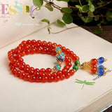 Agate Crystal Multilayer Tassel Bracelet Women Jewelry