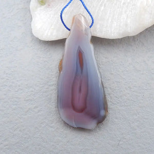 Natural Agate Gemstone Drilled Nugget Pendant Bead 59x26x8mm