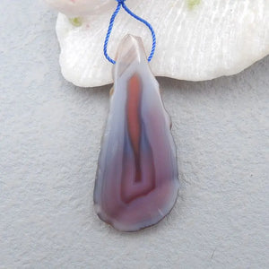 Natural Agate Gemstone Drilled Nugget Pendant Bead 59x26x8mm