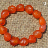Natural Agate Hemp Noodles Bracelet Cherry Red Stone Bracelet