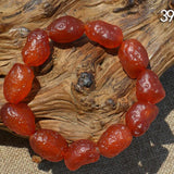 Natural Agate Hemp Noodles Bracelet Cherry Red Stone Bracelet