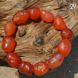 Natural Agate Hemp Noodles Bracelet Cherry Red Stone Bracelet