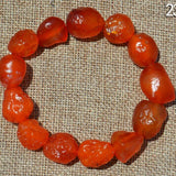 Natural Agate Hemp Noodles Bracelet Cherry Red Stone Bracelet