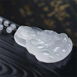 Agate Ice Chalcedony Guanyin Pendant Necklace Jewelry