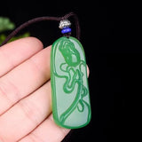 Natural Agate Ice King Chrysoprase Rose Pendant for Men and Women