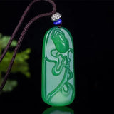 Natural Agate Ice King Chrysoprase Rose Pendant for Men and Women