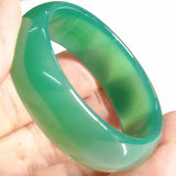 Agate Ice Spinach Green Chalcedony Bracelet for Women