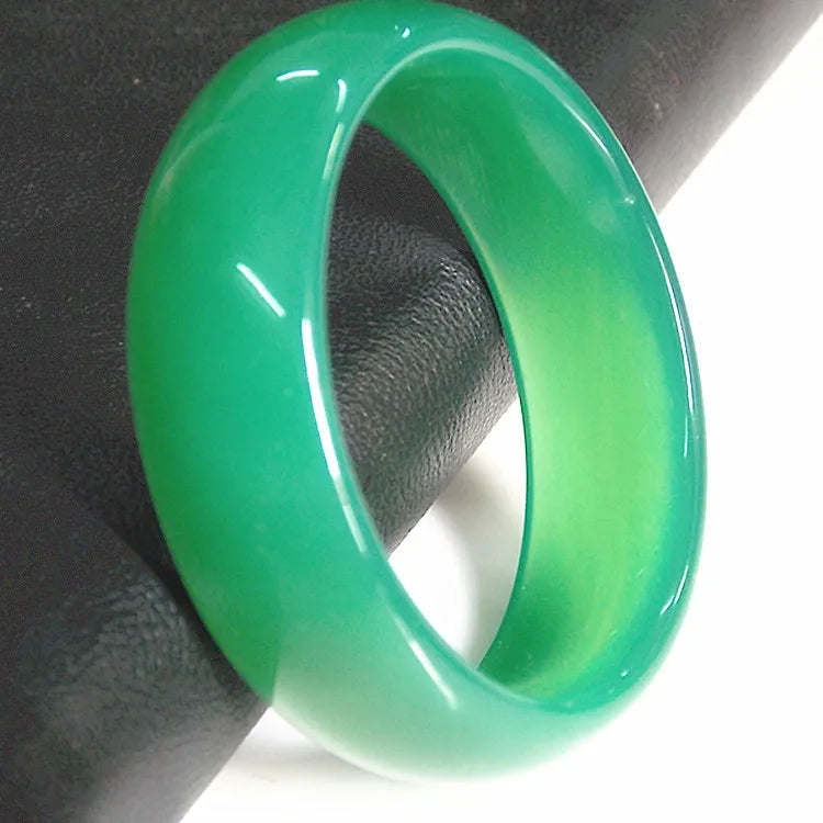 Agate Ice Spinach Green Chalcedony Bracelet for Women