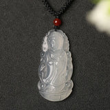 Natural Agate Ice Jade Guanyin Pendant Men's Safe Pendant
