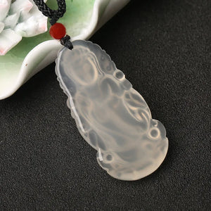 Natural Agate Ice Jade Guanyin Pendant Men's Safe Pendant