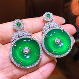 Green Chalcedony Buckle Pendant Ladies Necklace