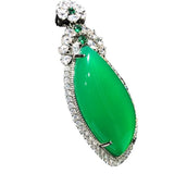 Green Chalcedony Pendant Joker Necklace for Women