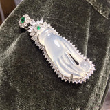 Natural Agate Inlaid Chalcedony Bergamot Pendant Necklace