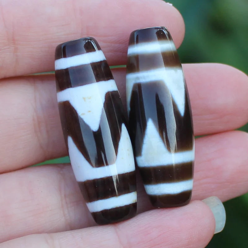 Natural Agate Material Tibet Dzi Beads Many Pattern