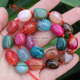 Natural Agate Multicolor Loose Beads 8-15mm for DIY Jewelry Making