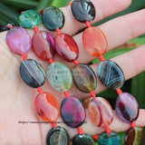 Natural Agate Multicolor Loose Beads 8-15mm for DIY Jewelry Making