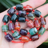 Natural Agate Multicolor Loose Beads 8-15mm for DIY Jewelry Making
