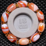 Agate Red Silk Barrel Beads Bracelet Men Women Jewelry