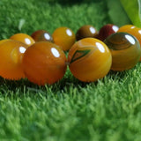 Agate Round Beads Single Loop Bracelet for Men and Women