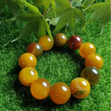 Agate Round Beads Single Loop Bracelet for Men and Women