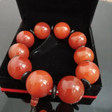 Agate Round Beads Single Ring Bracelet for Men and Women