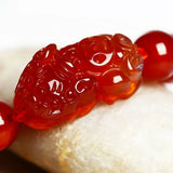 Natural Agate Round Beads Bracelets for Lucky Luck