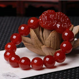 Natural Agate Round Beads Bracelets for Lucky Luck