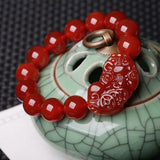 Natural Agate Round Beads Bracelets for Lucky Luck