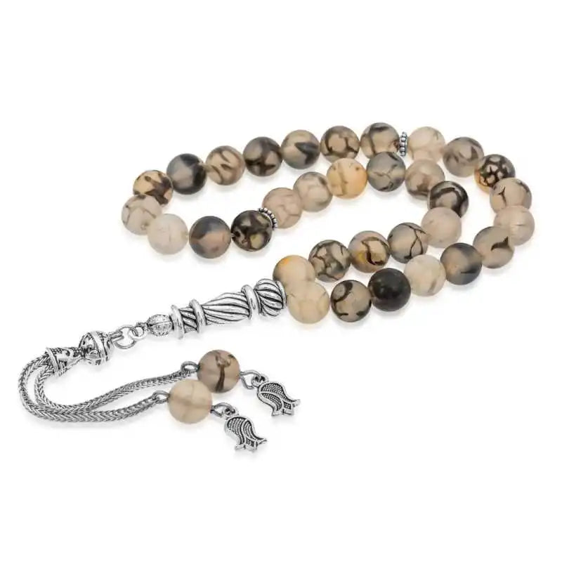 Natural Agate Stone Rosary Beads